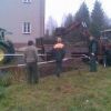 Čištění požární nádrže od bahna podzim 2008